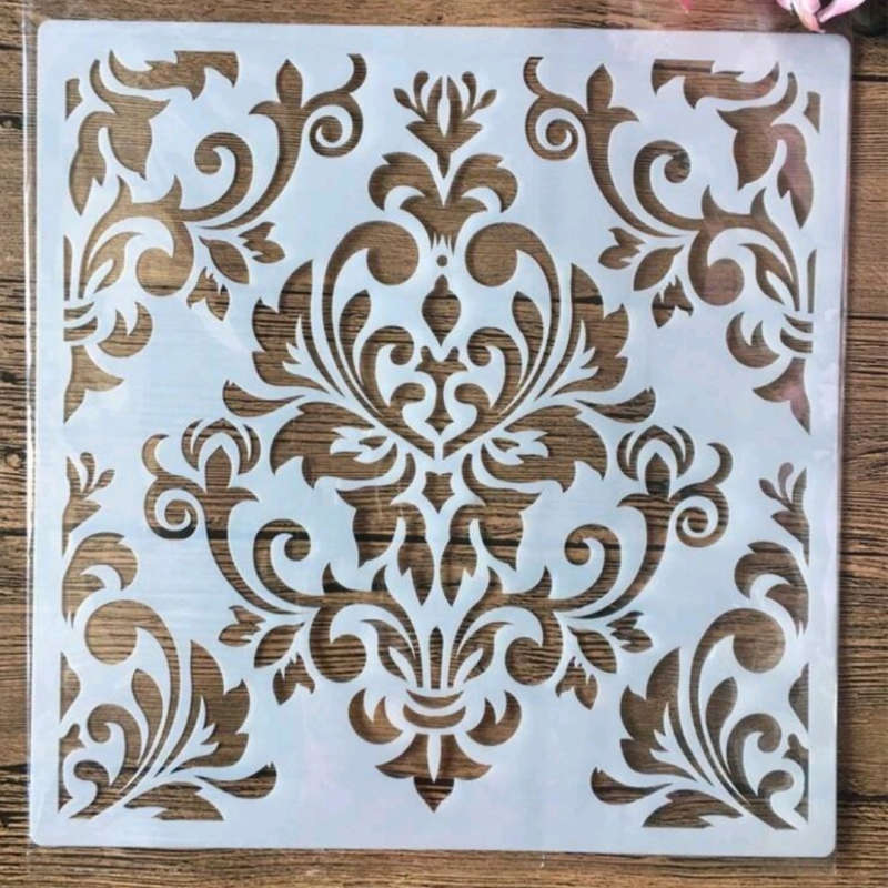 PVC Stencil: White Vintage Pattern