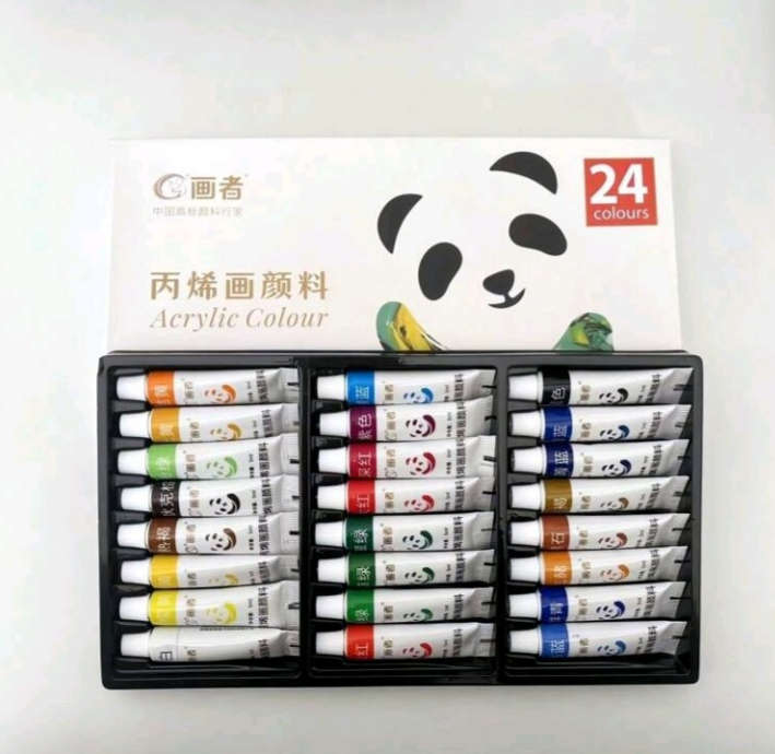 Acrylic Paint - 24 Mixed Colours