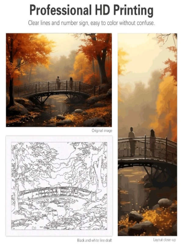 Paint by Numbers: Autumn Scenery