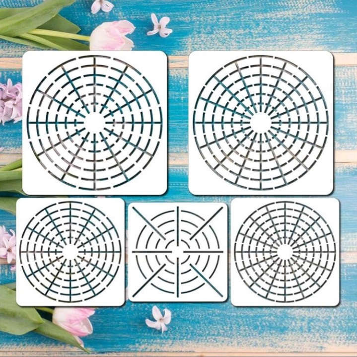 PVC Stencil: 5pc Mandala Dotting