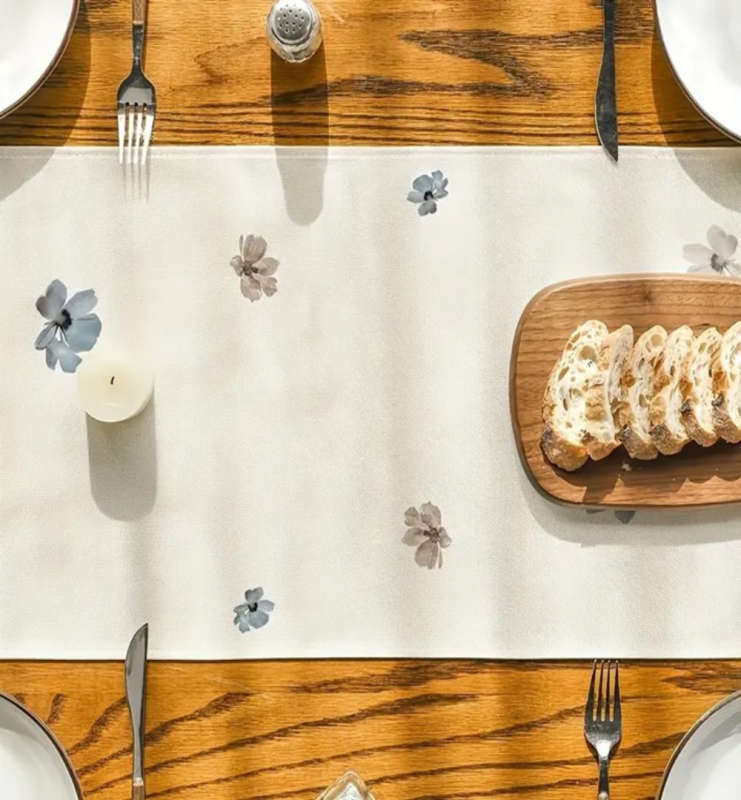Table Runner - Brown and Grey Flowers