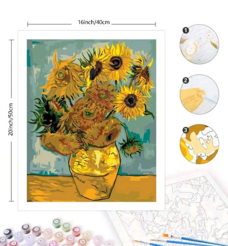 Paint by Numbers: Van Gogh's Sunflowers