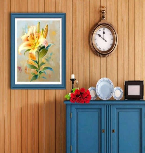 Cross-Stitching: Yellow Lily