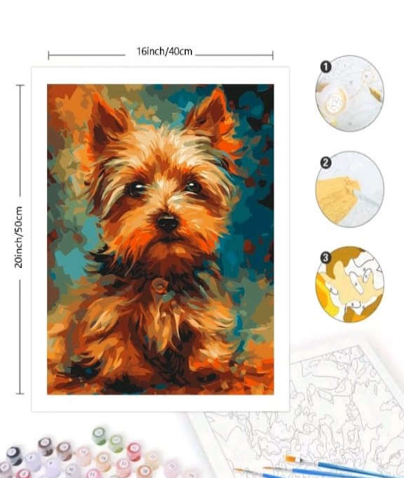 Paint by Numbers: Yorkshire Terrier