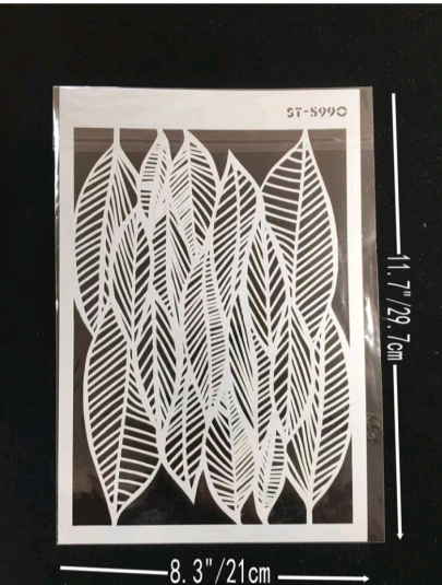PVC Stencil: 1pc A4 Leaf Stencil