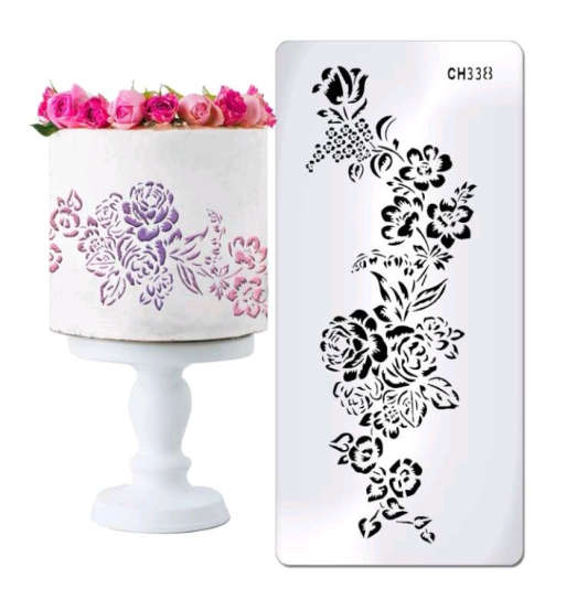 PVC Stencil: 1pc Mixed Flowers