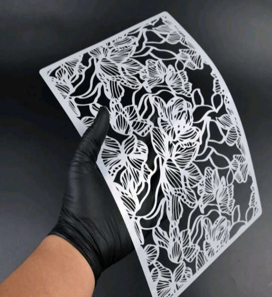 PVC Stencil: 1pc Flower Lace