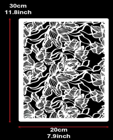 PVC Stencil: 1pc Flower Lace