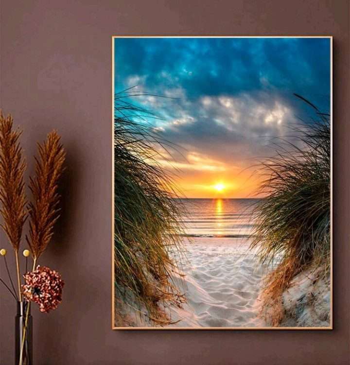 Diamond Dotting: Golden Sunset Beach