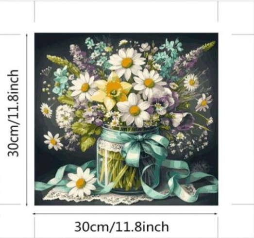 Paint by Numbers: Jar of Daisies