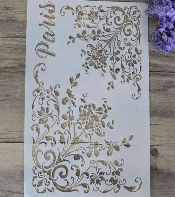 PVC Stencil: 1pc Flower Layered