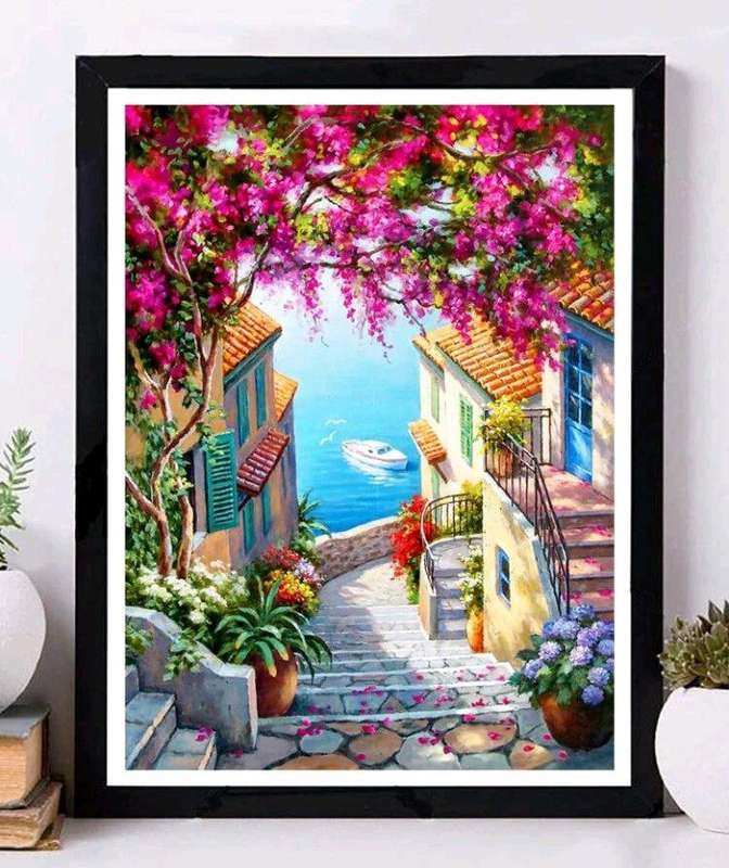 Diamond Dotting: Stairs to the Sea