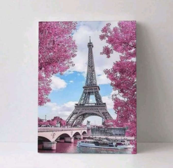 Painting Print - Blossoming Eiffel Tower