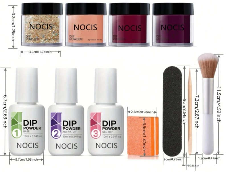 NOCIS 4-Colour Nail Dip Powder Kit
