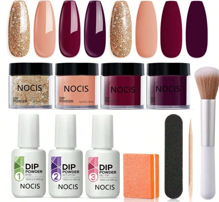NOCIS 4-Colour Nail Dip Powder Kit