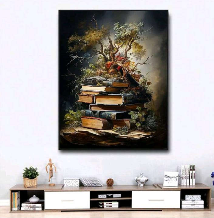 Paint by Numbers: Stack of Books