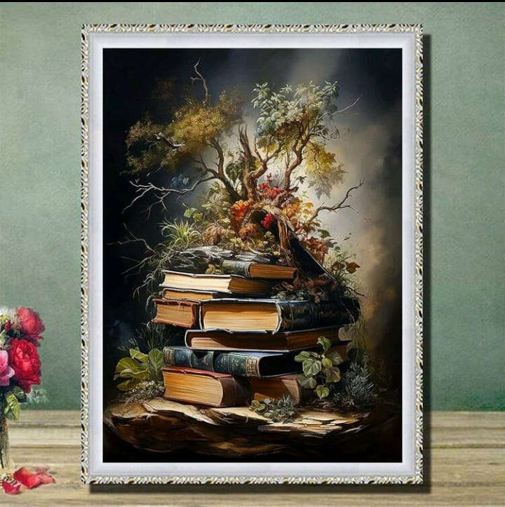 Paint by Numbers: Stack of Books