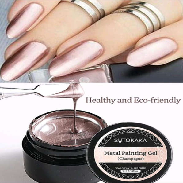 Metal Champagne Metallic Gel Nail Polish