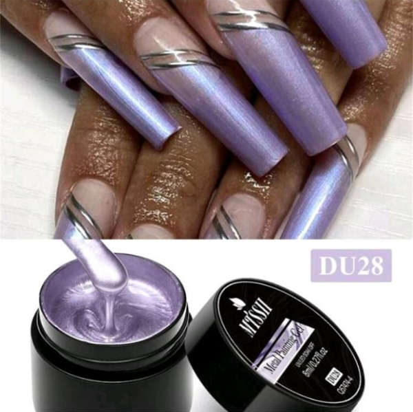 Lavender (DU28) Metallic Gel Nail Polish
