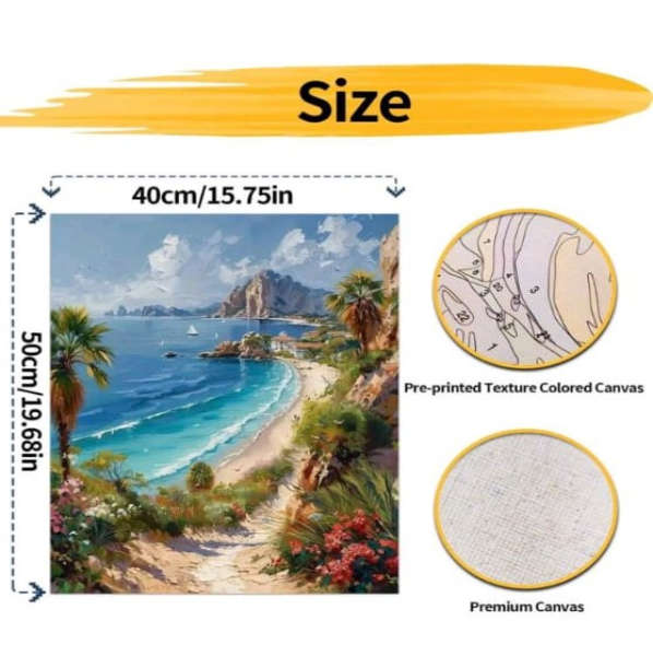 Paint by Numbers: Beautiful Coastal Landscape