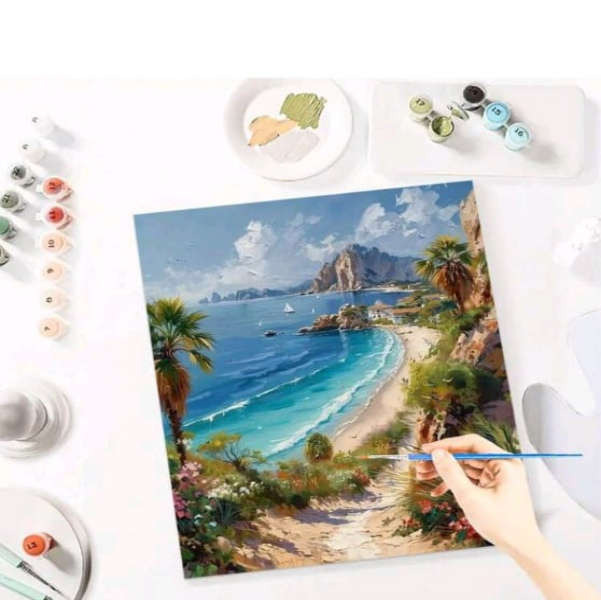 Paint by Numbers: Beautiful Coastal Landscape