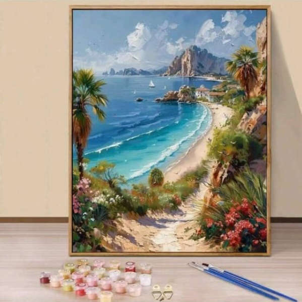 Paint by Numbers: Beautiful Coastal Landscape