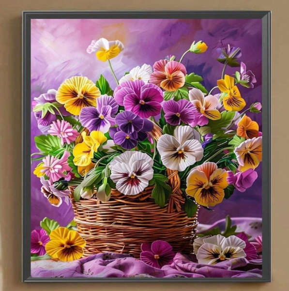 Diamond Dotting:  Flower Basket