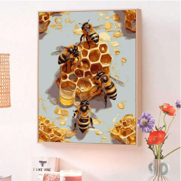 Paint by Numbers: Honey Bees