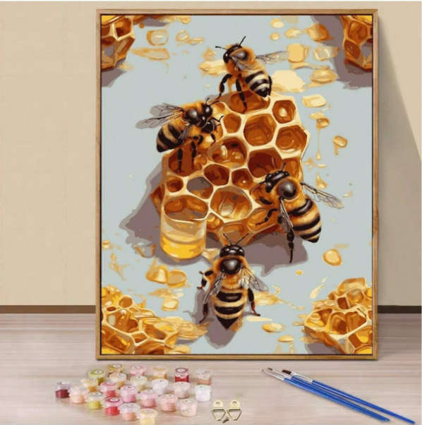Paint by Numbers: Honey Bees