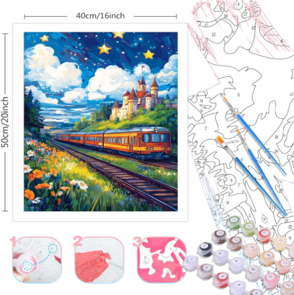 Paint by Numbers: Starry Night Express