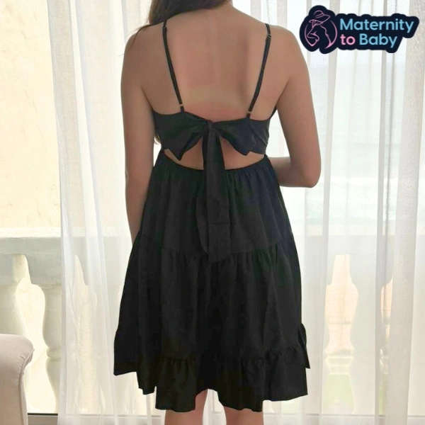 Tiered Hem Maternity Dress