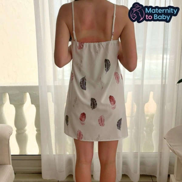 Feather Print Cami Maternity Dress