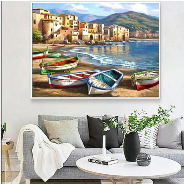 Cross-Stitching: Coastal Landscape