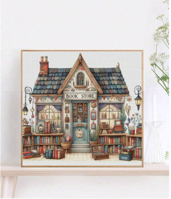 Cross-Stitching: Play-House Bookstore