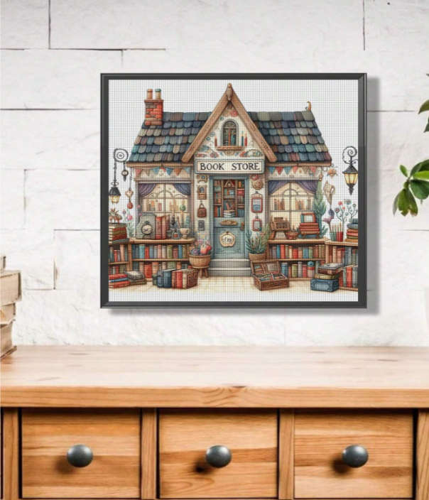 Cross-Stitching: Play-House Bookstore