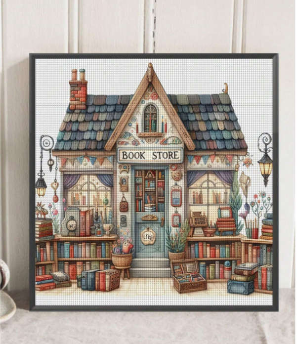 Cross-Stitching: Play-House Bookstore