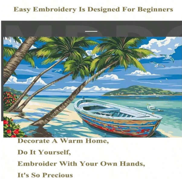 Cross-Stitching: Seaside Paradise
