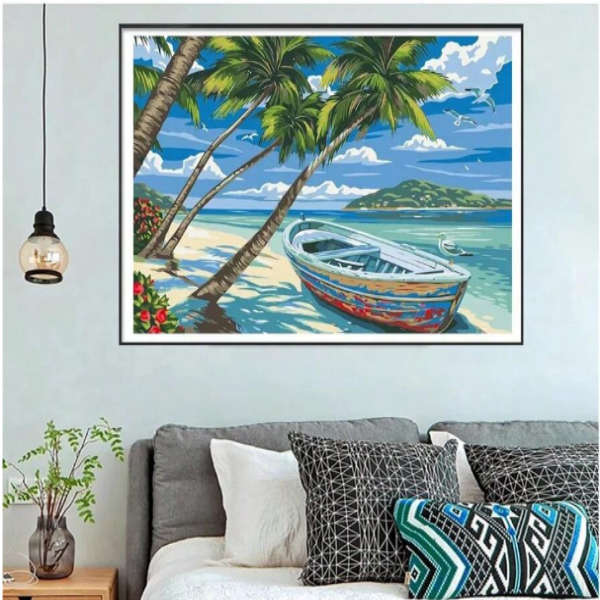 Cross-Stitching: Seaside Paradise
