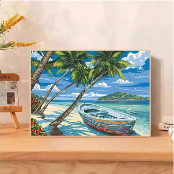 Cross-Stitching: Seaside Paradise