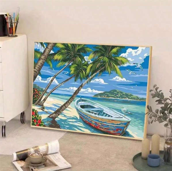 Cross-Stitching: Seaside Paradise