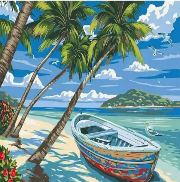 Cross-Stitching: Seaside Paradise