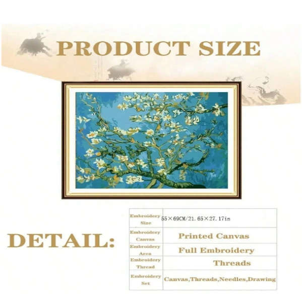 Cross-Stitching: Van Gogh's Almond Blossom
