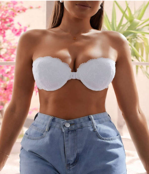 Cross-Strap Bandeau Bra