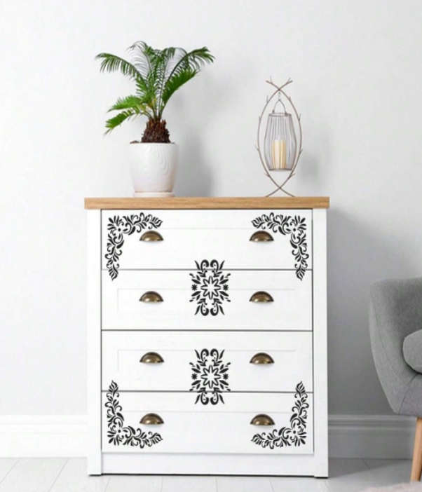 PVC Stencil: 6pcs Corner Stencil Style 2