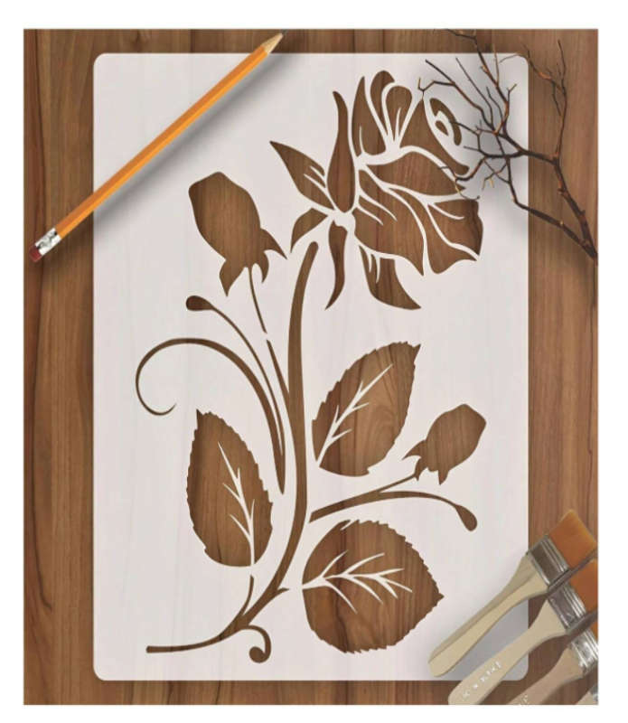 PVC Stencil: 1pc Beautiful Rose