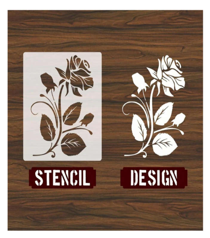 PVC Stencil: 1pc Beautiful Rose