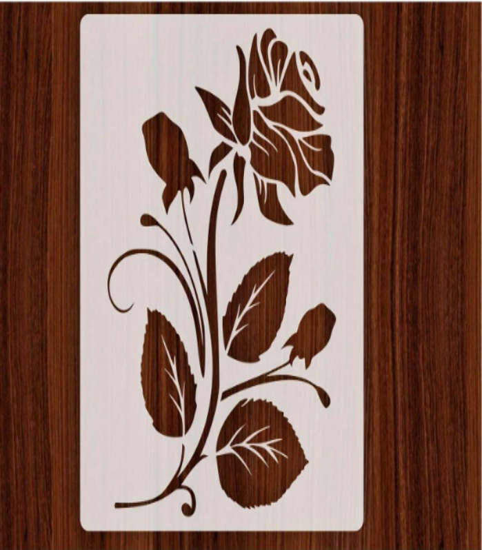PVC Stencil: 1pc Beautiful Rose
