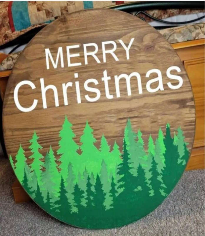 PVC Stencil: 10pc Christmas Pine Trees