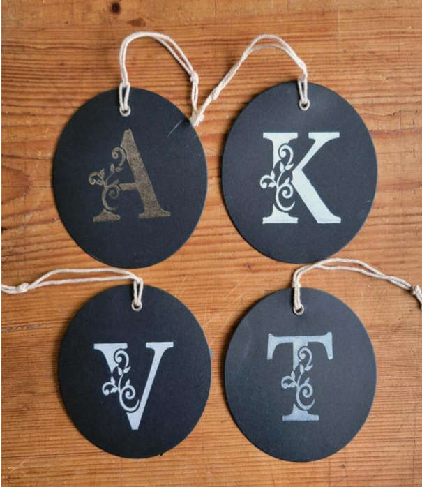 PVC Stencil: 5pc Floral Alphabets