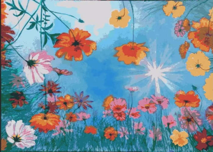 Paint by Numbers: Flower Field